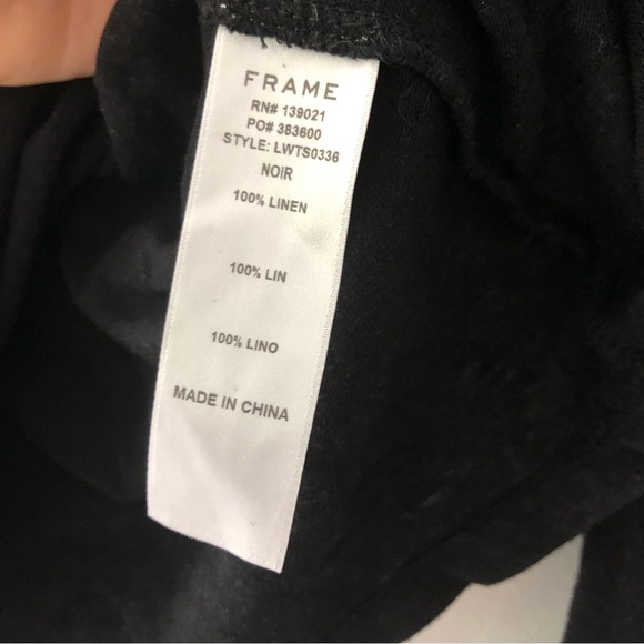 Frame Ruffle Cuff Linen Top - Picture 6 of 6